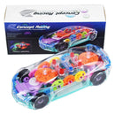 Toyshine Concept Musical & 3D Lights Transparent Car - Multicolour 1 Unit