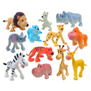 Toyshine Cartoon Wild Animals - Multicolour Pack Of 12