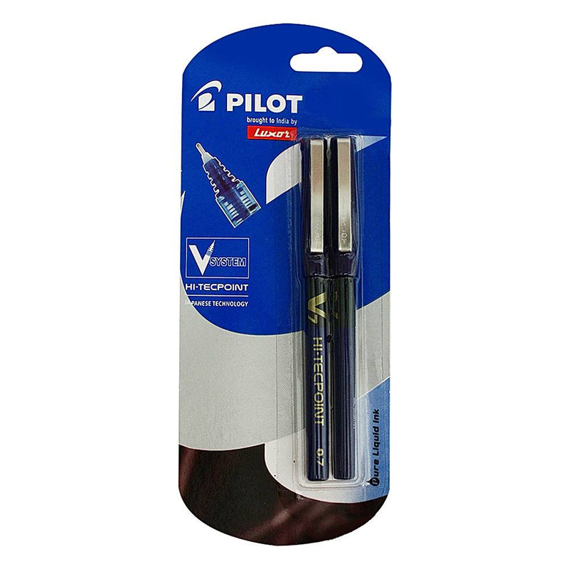 Luxor Pilot Hi-Techpoint Blue Pens 2 Pieces