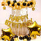 Manovedant Happy Birthday Decoration Kit with Curtains -Gold 46 Pieces