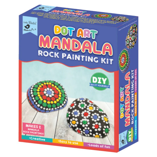 Little Birdie Dot Art Mandala Rock Painting DIY Kit 1 Unit