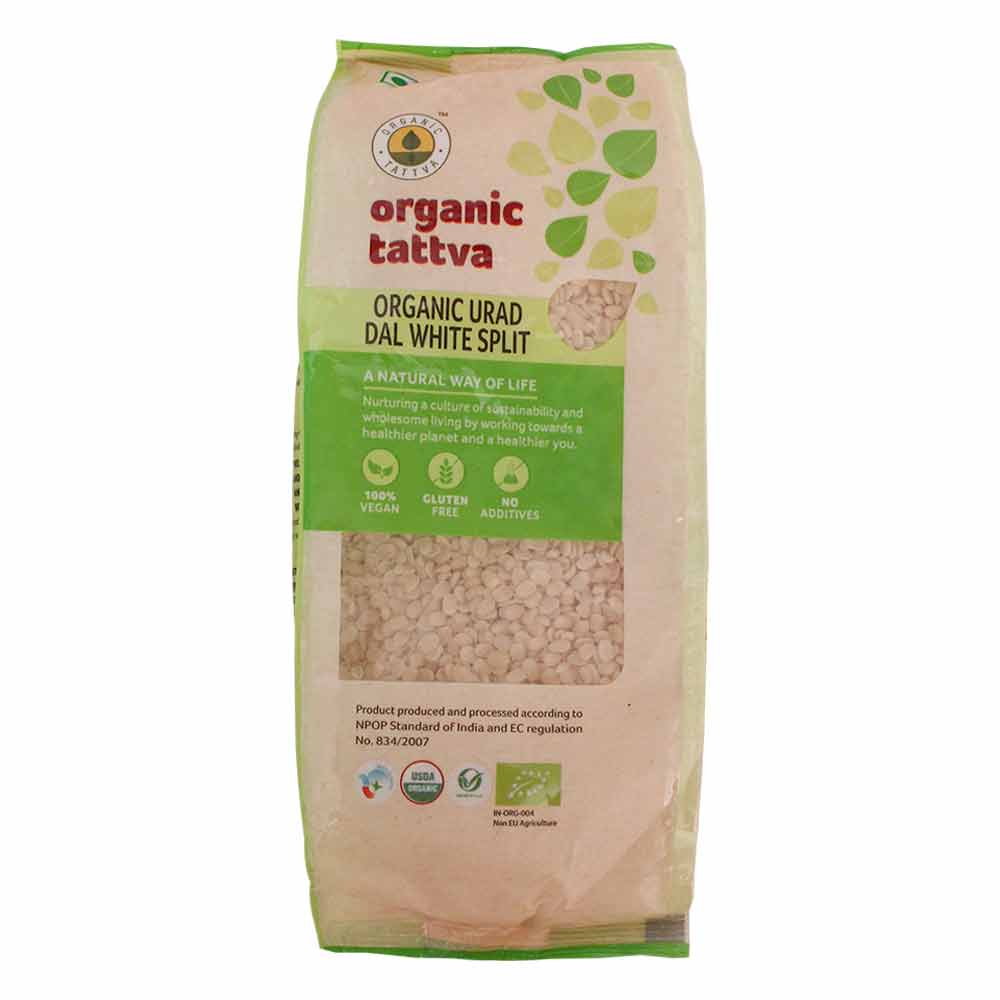 Organic Tattva Urad Dal White Split: 500 gms