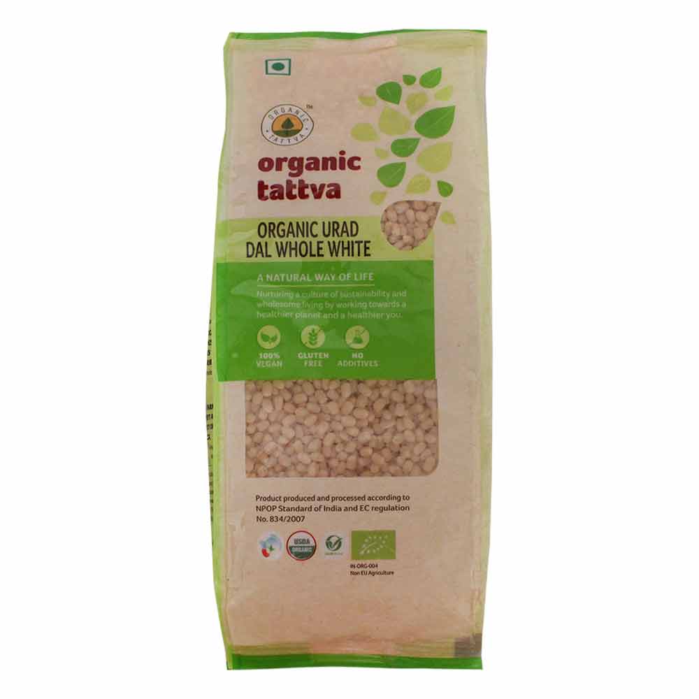 Organic Tattva Urad Dal Whole White: 500 gms