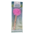 Vega Wooden Handle Bath Brush (BA-1/6) Pink 1 Unit