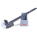 Gala Double Hockey Toilet Brush With Holder Stand - Grey 1 Unit