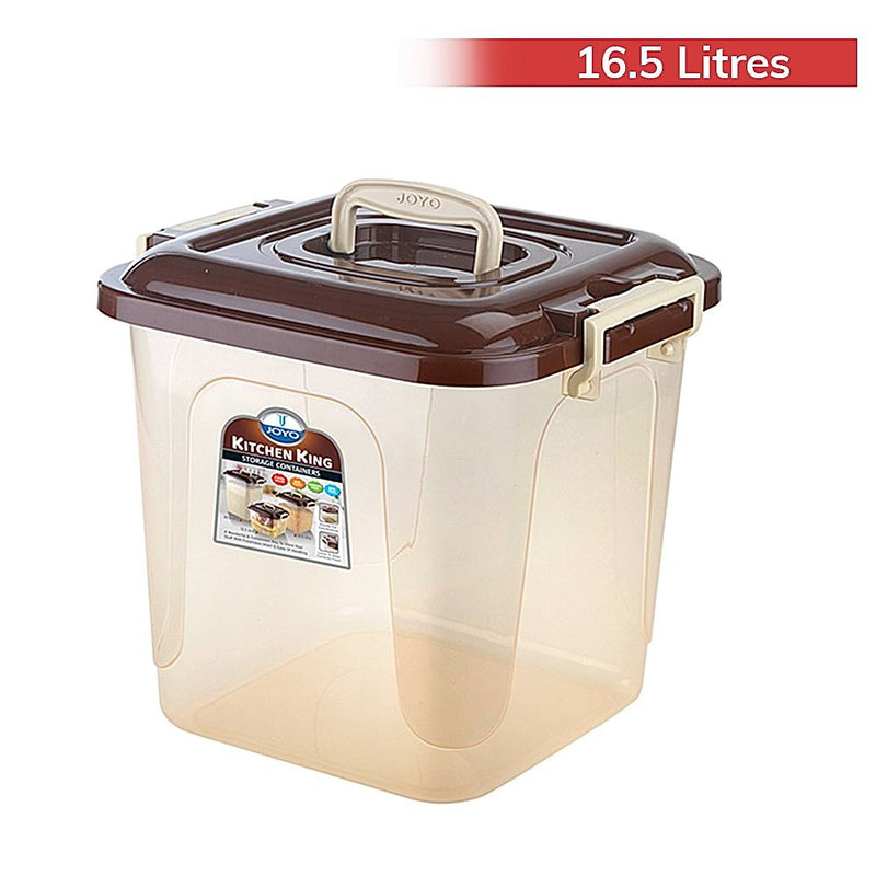 Joyo Plastic Kitchen King Storage Container - Brown (16.5 L) 1 Unit