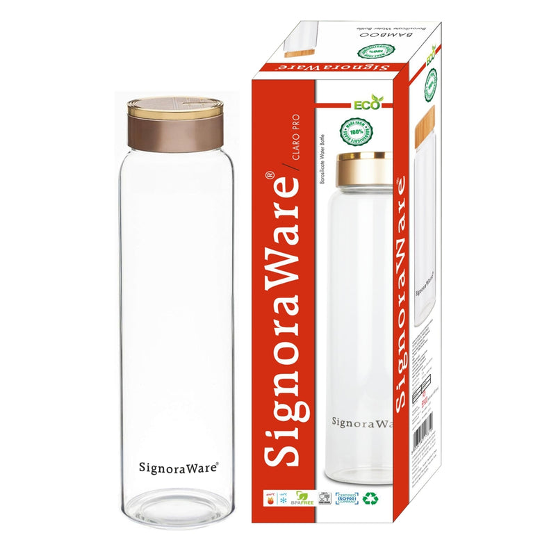 SignoraWare Borosilicate Glass Water Bottle 750 ml