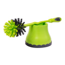 Gebi Anti-Bacterial Toilet Round Brush With Container (Fluorescent Green) 1 Unit