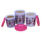 Princeware Twister Plastic Storage Container (Pink) Set of 3