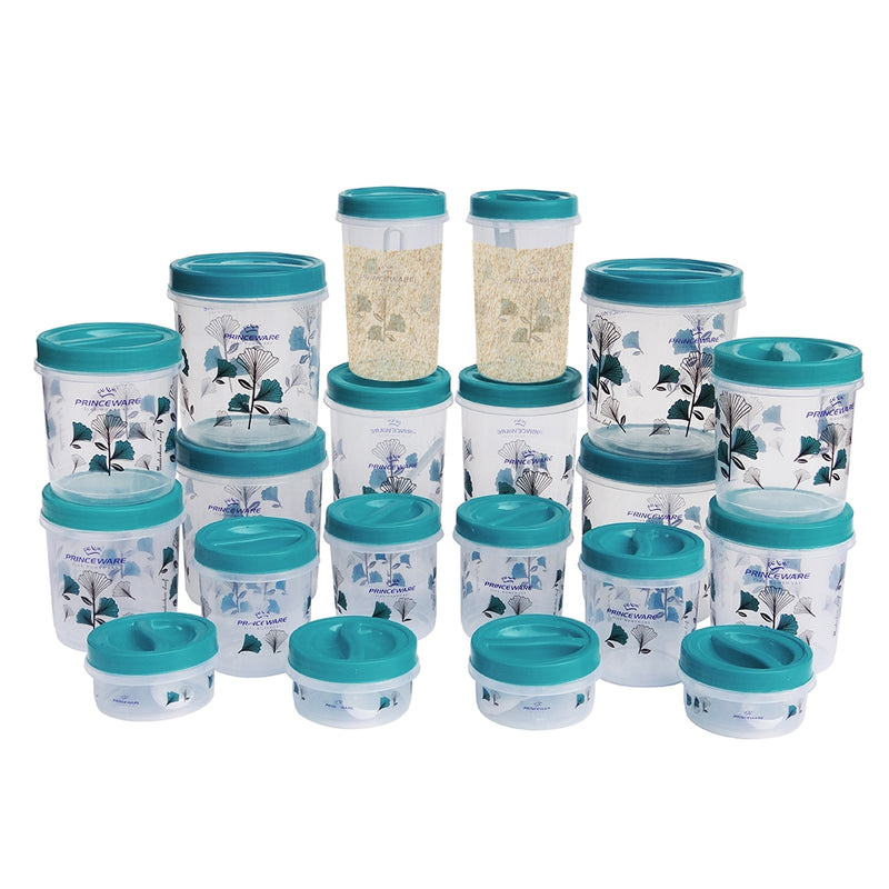 Princeware Twister Plastic Package Container Set (Blue) 20 Pcs