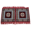 Sheetal World Floor Mat 1919 (Aasan Mat) Maroon D2 48x48 cm Set of 2