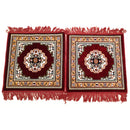 Sheetal World Floor Mat 1919 (Aasan Mat) Maroon D3 48x48 cm Set of 2