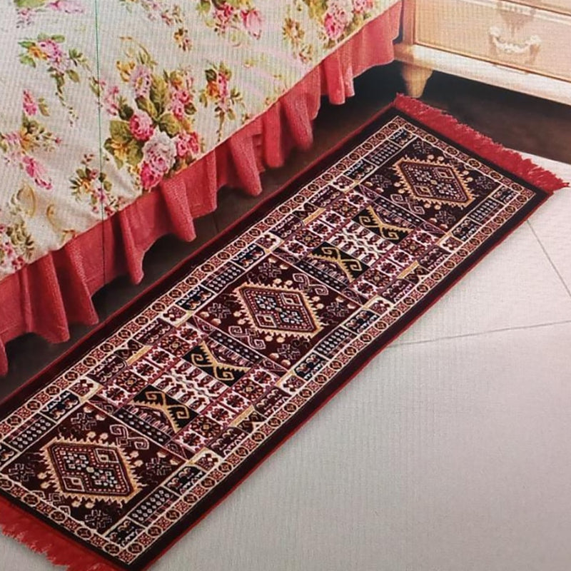 Sheetal World Assanpati (Bed Side Runner) 2066 Maroon D2 51x168 cm