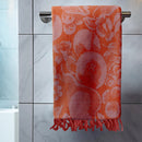 Sheetal World Bath Towel Jacquard-3060 210 GSM Orange 72x145 cm