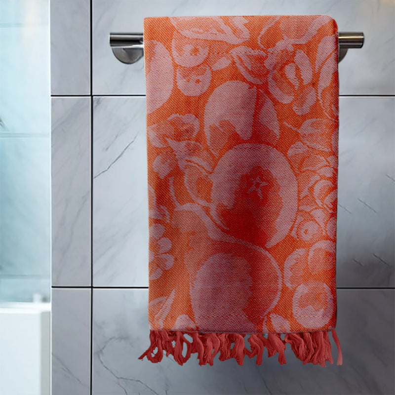 Sheetal World Bath Towel Jacquard-3060 210 GSM Orange 72x145 cm