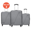 Safari Zion Trolley Bag (55 + 66 + 75 cm) - Grey (Set of 3) 1 Unit