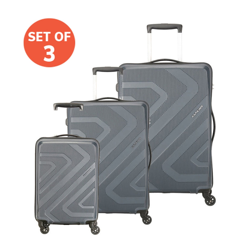 Kamiliant By American Tourister Kiza Trolley Bag - Iron Grey (Set of 3) 1 Unit