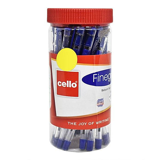 Cello Finegrip Blue Pen (Jar) 25 Pieces