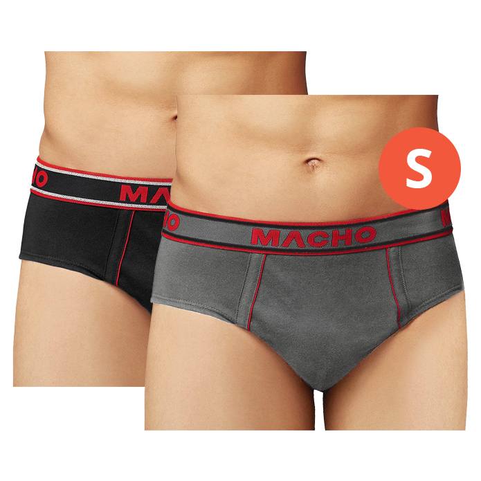 Macho Multicolour Brief Smart Cut - 80 cm (S) 2 Pieces