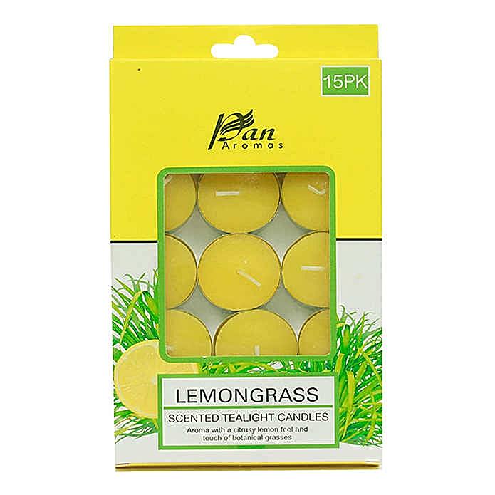 Scented Tea Light Candles - Lemon Grass 15 Pieces