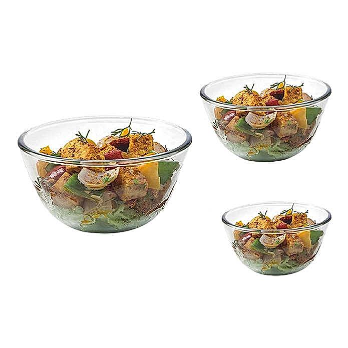 Signoraware Glass Mixing Bowl Borosilicate 3 Bowls