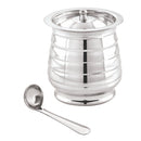 Gokul Stainless Steel Ghee Pot Mercury Pot & Spoon 350 ML