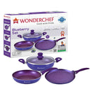 Wonderchef Blueberry Aluminium Non-Stick Cookware Set 4 Pieces