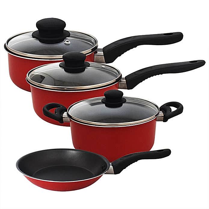 Pigeon ESS Non-Stick Gift Set - Red 7 Pieces