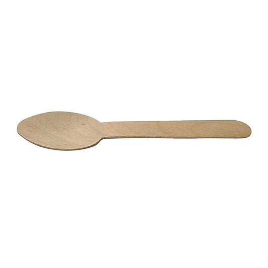 Disposable Wooden Spoon - 16 cm 30 Pieces