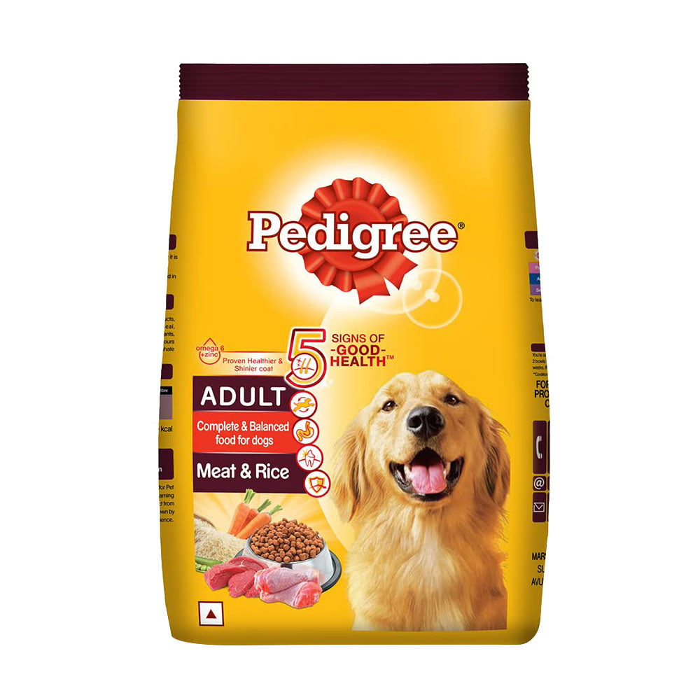 Pedigree Adult Dog Food - Meat & Rice 1 kgs