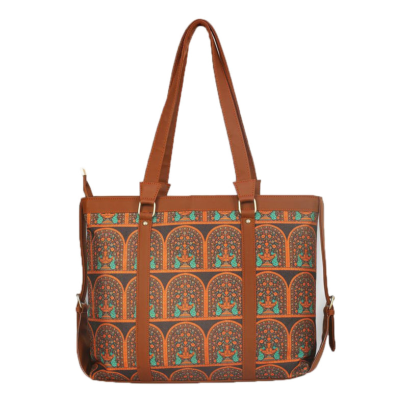 Misswish Women's Printed Laptop Bag - Brown 1 Unit