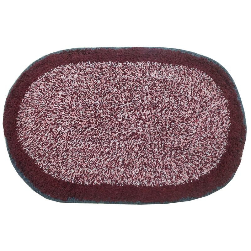 Elegant Weavers Cotton Oval Bathmat - Red (38X58 cm) 1 Unit