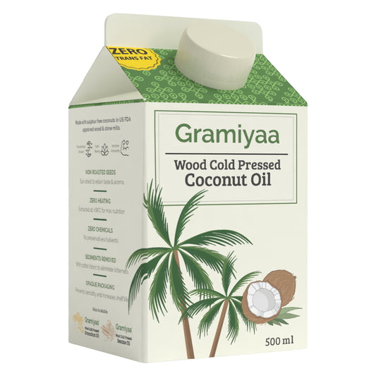 Gramiyaa Wood Cold Pressed Coconut Oil: 500 ml