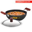 Futura Non-Stick Induction Deep Kadai (INK35S) 3.5 Litres