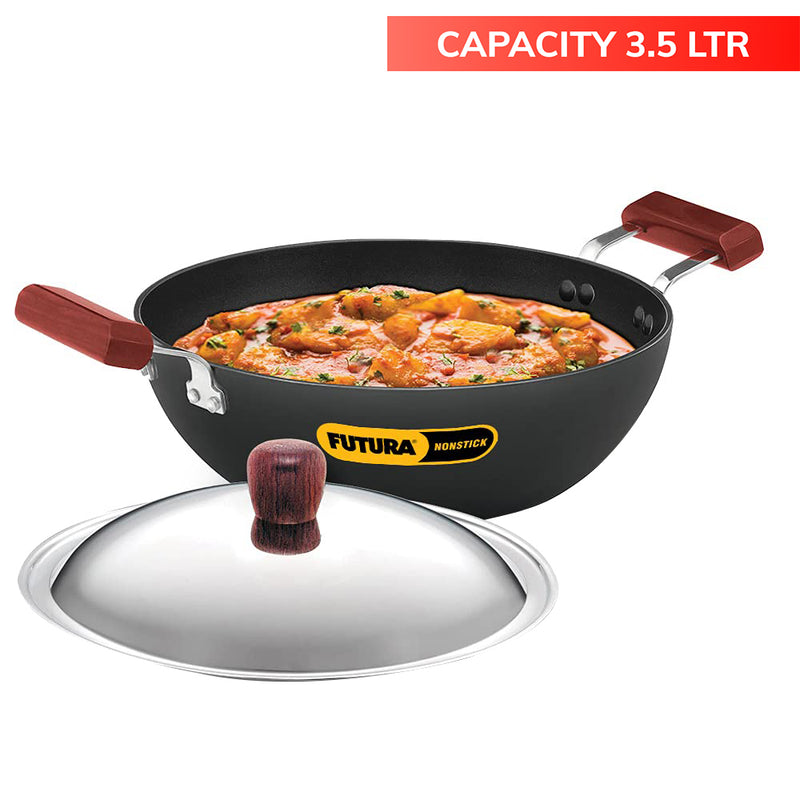 Futura Non-Stick Induction Deep Kadai (INK35S) 3.5 Litres