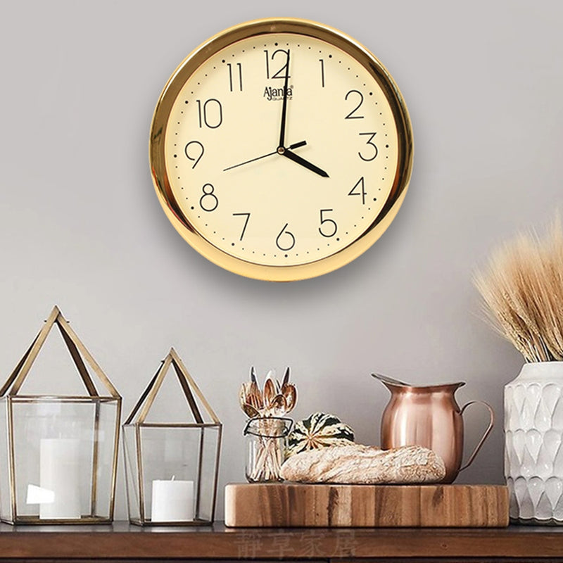 Ajanta Simple Analog Wall Clock 957 - 24x24x3.5 cm Ivory