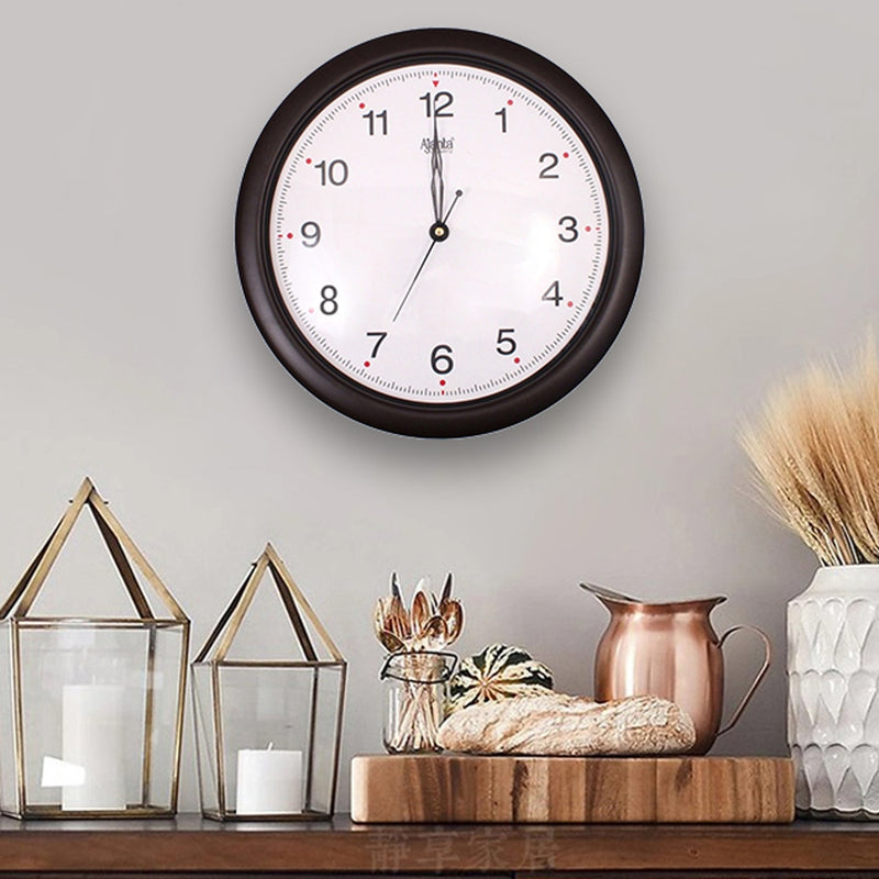 Ajanta Wooden Analog Wall Clock 7607 - 29.5x29.5x5.0 cm Brown