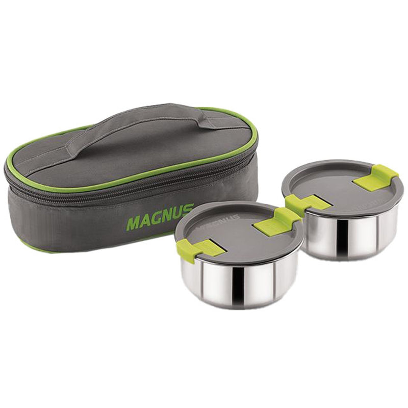 Magnus Olive 2 Stainless Steel Lunch Box - Green 2 Container