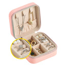 Karv Zipper Closer Faux Leather Jewellery Box - Small (Pink) 1 Unit