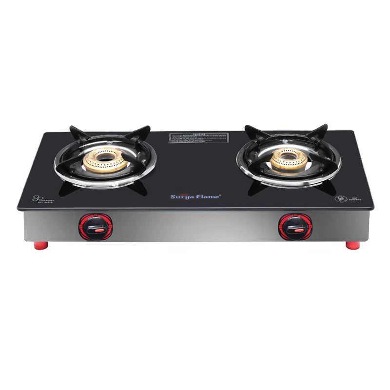 Suryaflame Stainless Steel Lotus LPG Gas Stove 2 Burners