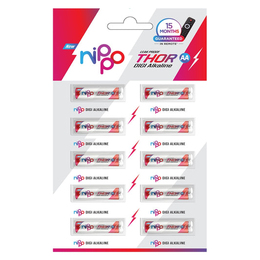 Nippo Thor AA Battery DIGI Alkaline 10 Unit