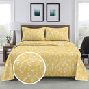 Success Forget Me Not King Size Bedsheet 190 TC - Paradise Yellow 274 × 274 cm