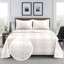 Success Cezer Double Bedsheet 190 TC - Regal Damask Light Peach 224 x 244 cm