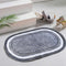 Elegant Weavers Oak Oval Door Mat Grey - 40x60 cm