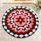 Elegant Weavers Rangoli Round Mat - Multi Colour 60x60 cm