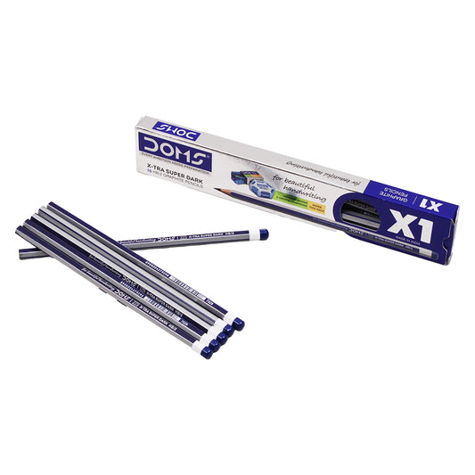 Doms X1 X-Tra Super Dark Pencils 10 Pieces