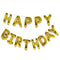 Manovedant Decorative Happy Birthday Foil Letter Balloons - Gold 1 Unit