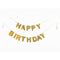 Manovedant Decorative Happy Birthday Pastel Glitter Banner - Gold 1 Unit