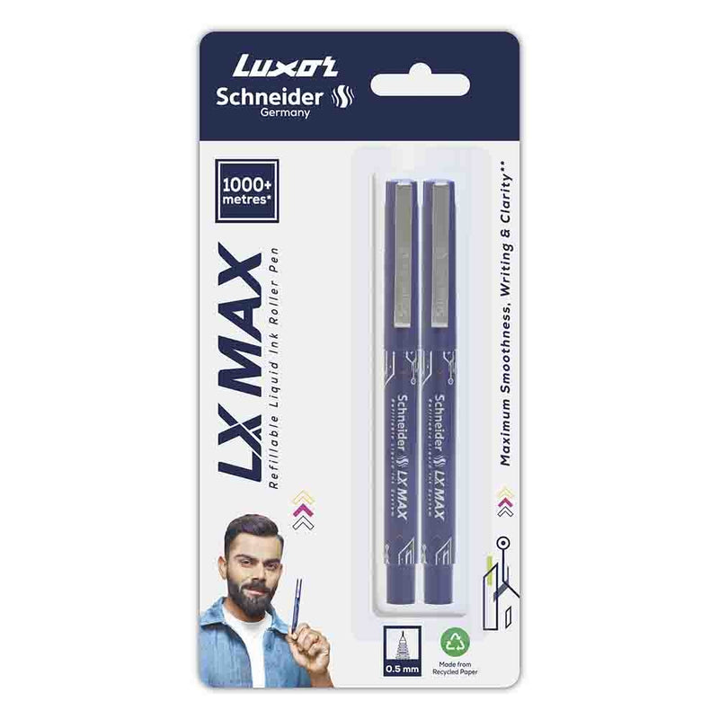 LX Schneider Max Ball Pen - Blue Pack of 2