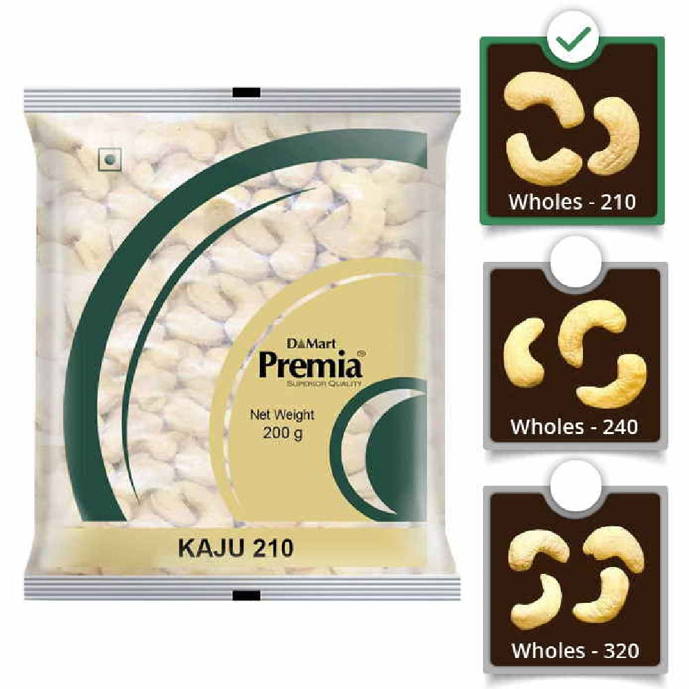 DMart Premia Premium Kaju (Cashews) - 210: 200 gms